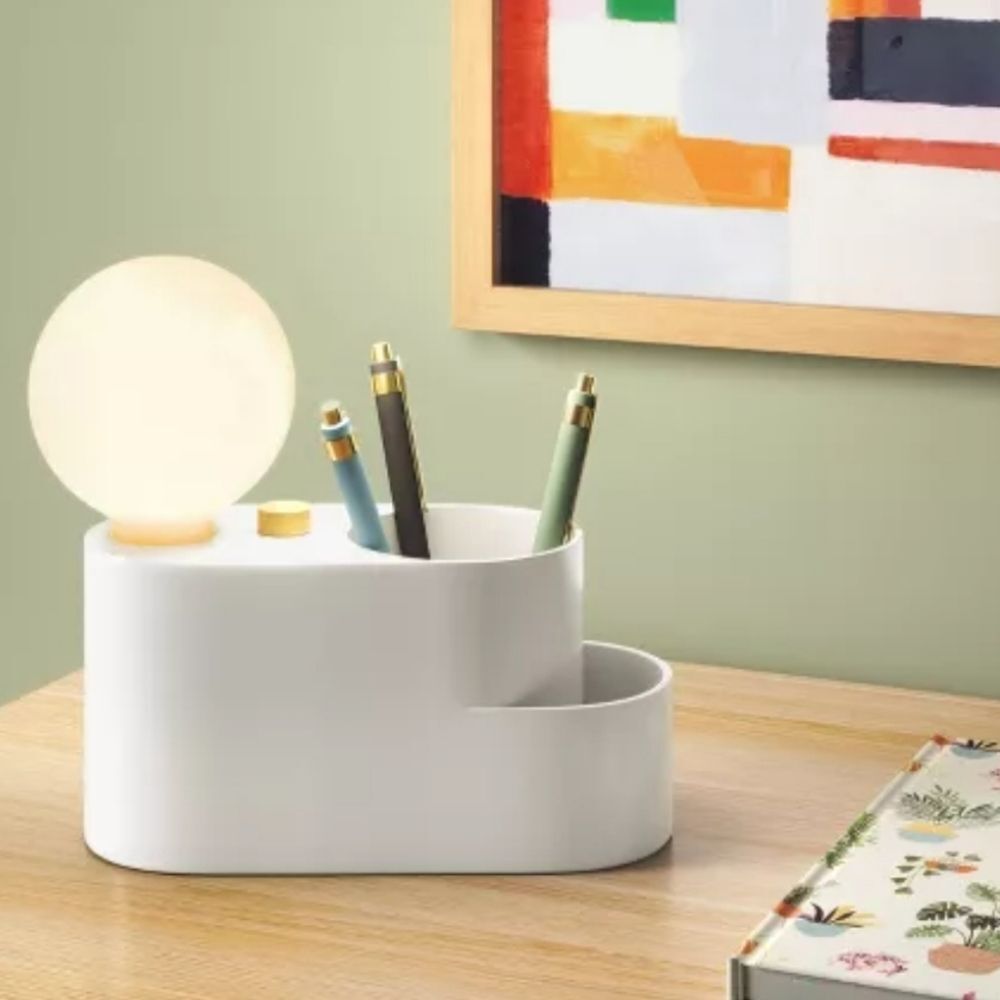 🆕️💡Orb Organizer Table Lamp from Room Essentials - White